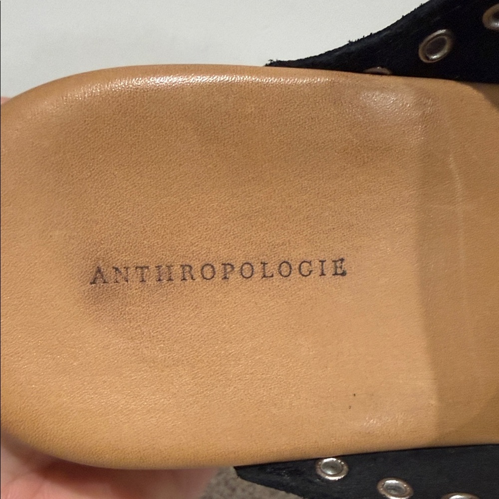 By Anthropologie Women’s Studded Wood-Bottom Clogs Size 7/37 - Picture 9 of 9